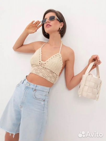 Летний вязаный топ