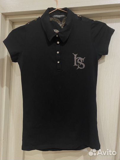 Поло Hardsoda футболка женская XS черная