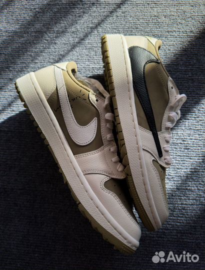 Кроссовки Air Jordan 1 low x travis scott Golf
