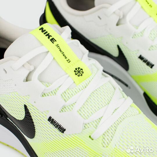 Кроссовки Nike Air Zoom Structure 25 White Yellow
