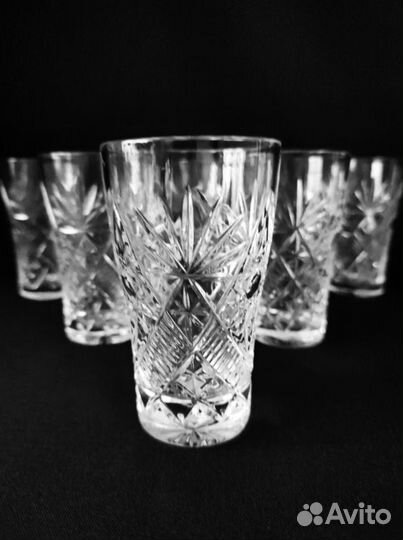 Хрустальные стопки/стаканы. Дятьково, Винтаж СССР
