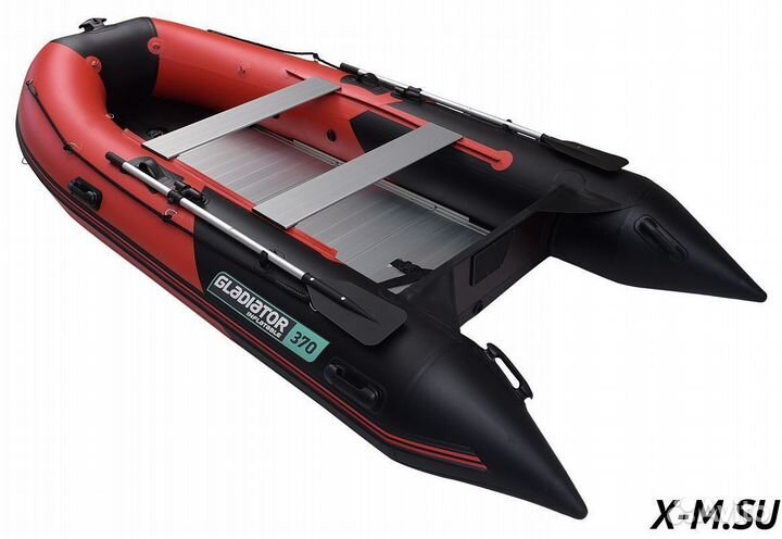 Лодка gladiator C370AL (красно-черная)