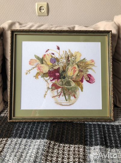 Картина вышитая крестом. Ручная работа