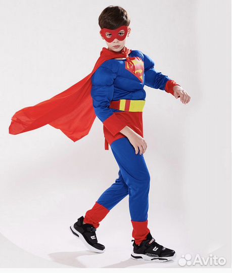 Детский костюм супермена с мышцами