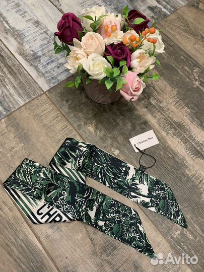 Шелковая лента повязка Dior twilly твилли