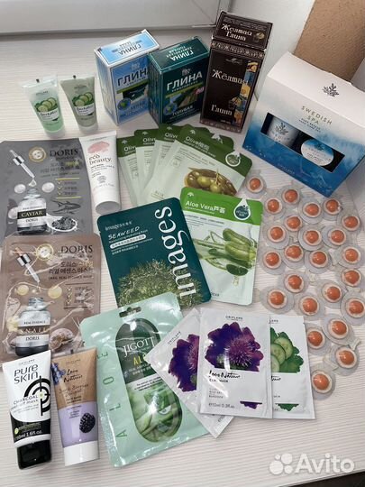 Набор масок для лица пакетом маски тканевые гель