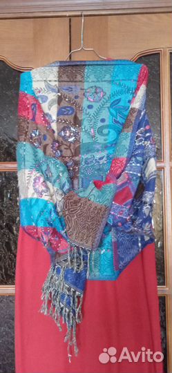 Шаль палантин платок шарф 180-72см. плотный