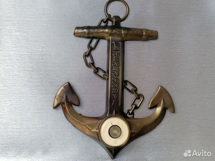 Панно настенное Якорь Ленинград. Термометр СССР