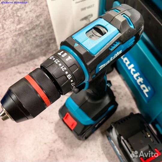 Шуруповерт Makita 18V ударный Щёточный + 2 аккум