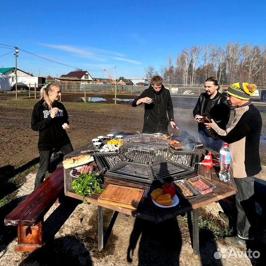 Прямоугольный стол гриль для таунхаусов мы произво