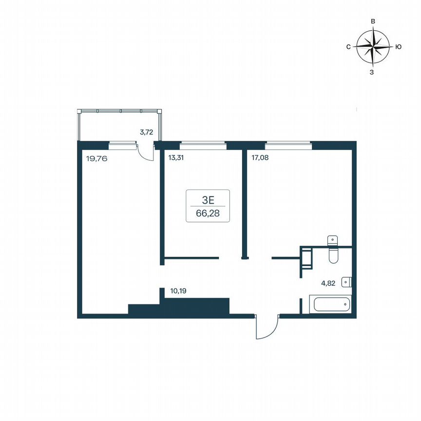 2-к. квартира, 66,9 м², 2/11 эт.