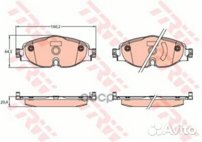 GDB2143 колодки дисковые передние VW Caddy/Golf