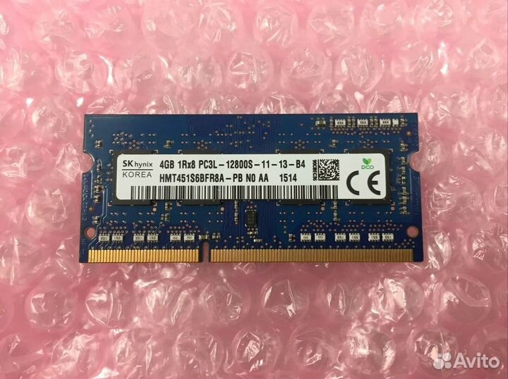 Hynix DDR3 4GB на ноутбук память 1600Mhz PC3L ддр3