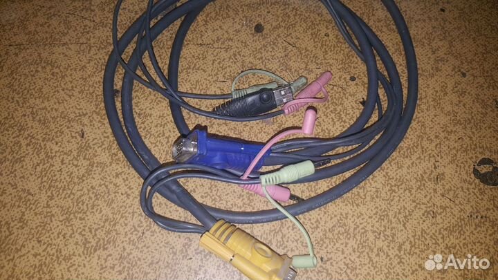 Кабель vga + sound + usb com + jack 3.5