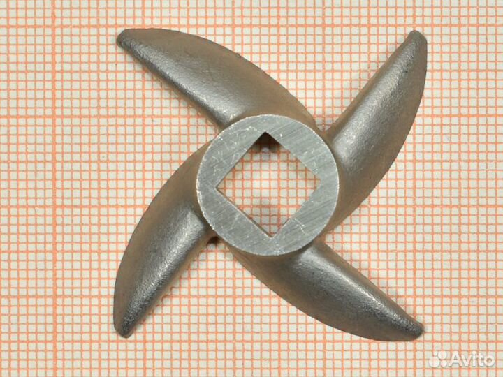 Нож для мясорубки, четырехгранник, отверстие 8,5 м