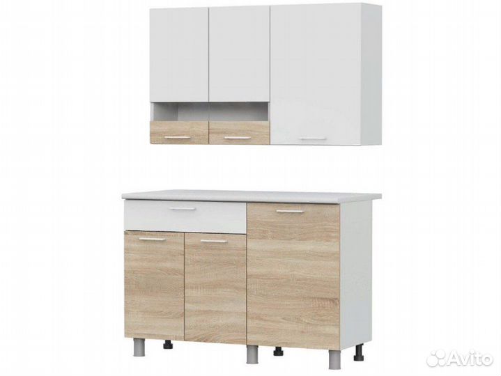 Кухонный гарнитур 1200 Белый / Дуб Сонома