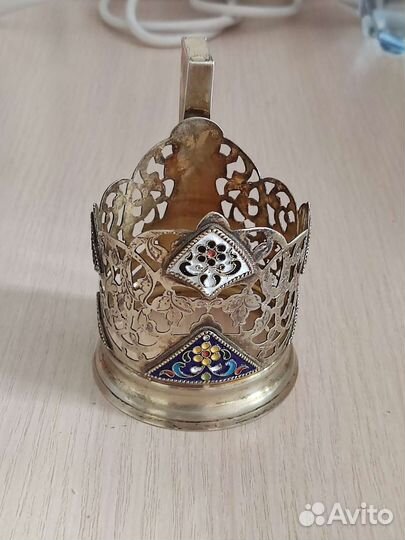 Подстаканник серебряный. 875 проба