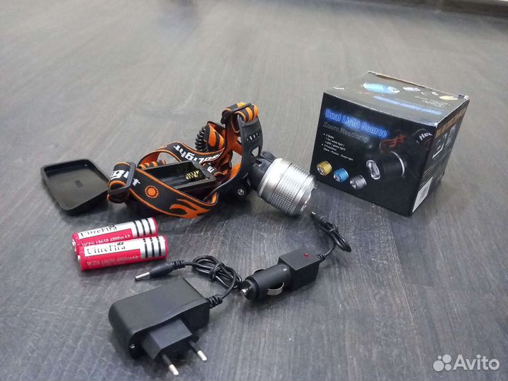 Светодиодный налобный аккумуляторный фонарь