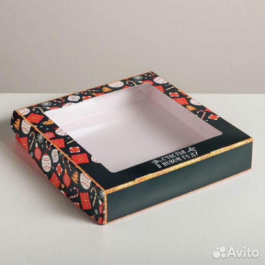 Коробка для подарка новый год