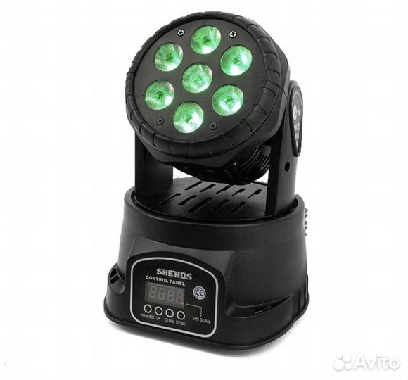 Вращающаяся мини вош-голова 7x12 rgbw Shehds