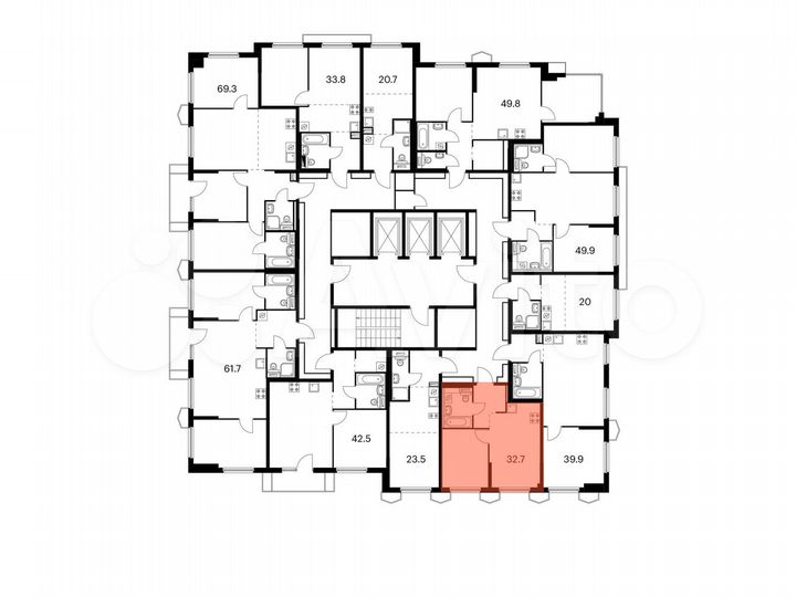 1-к. квартира, 32,7 м², 18/24 эт.