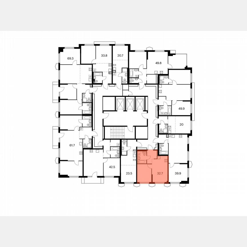 1-к. квартира, 32,7 м², 18/24 эт.