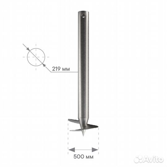 Винтовые сваи 219 4000 (Цинк, 6мм)