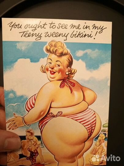 Открытка в стиле пин-ап юмор Англия