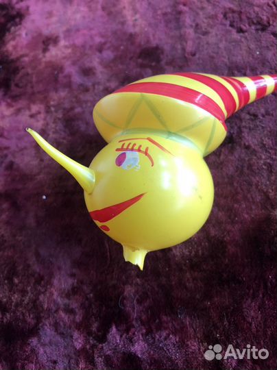 Елочная игрушка СССР Буратино в реставрацию