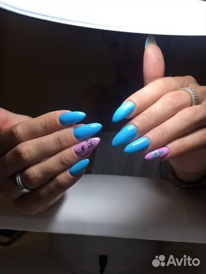 Маникюр гель лак наращивание