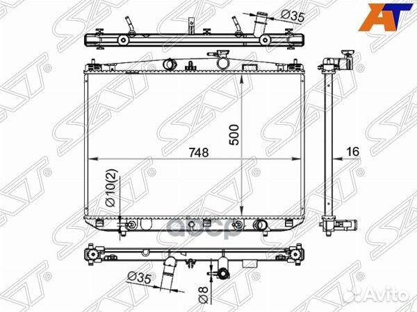 Радиатор Lexus RX200t 15-17 / RX300 17-19 / RX3