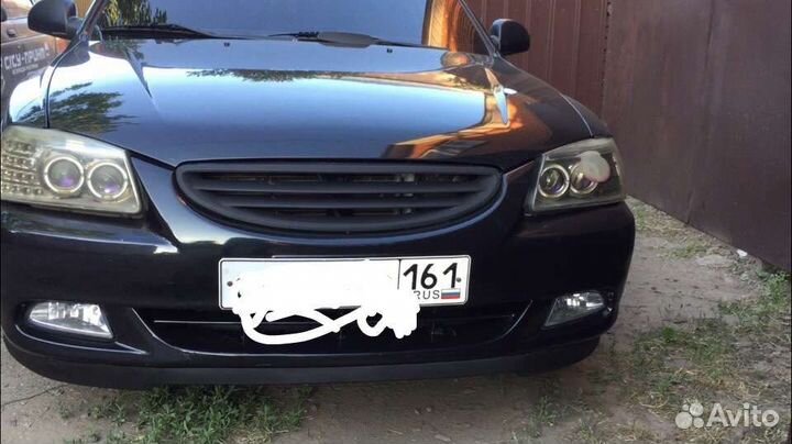 Фары хендай акцент тагаз 2х линзованые