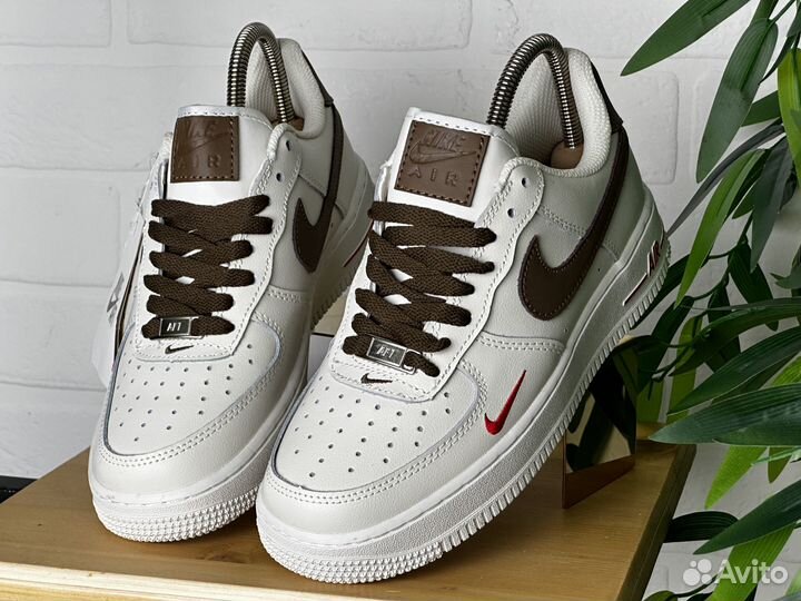 Кроссовки мужские Nike Air Force 1 41-46 бежевые