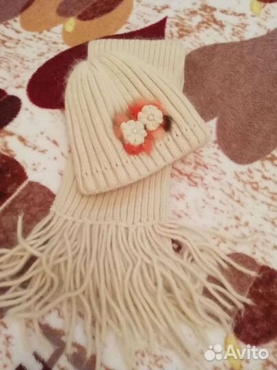 Комплект шапка, шарф