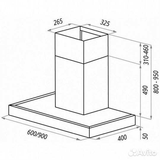 Вытяжка ciarko Quatro White Slim 60 Inox