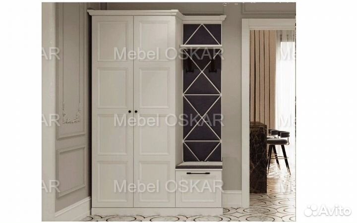 Прихожая белая Каталея 135см