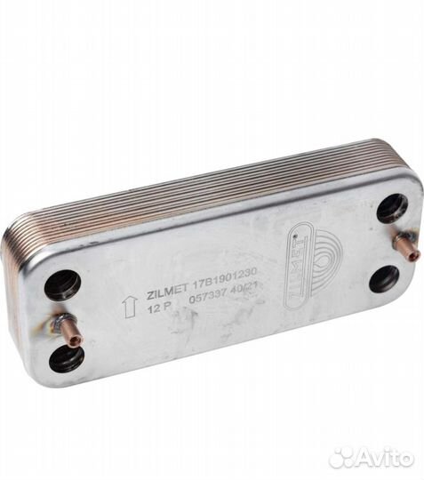 Теплообменник гвс Zilmet 12пл для Baxi