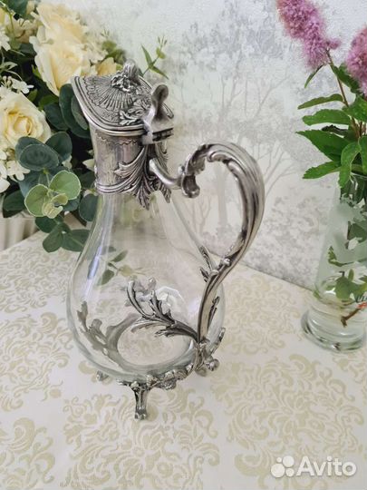 Кувшин/графин стекло в металле