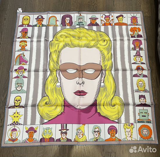 Шелковый платок hermes 90/90 /Double Face