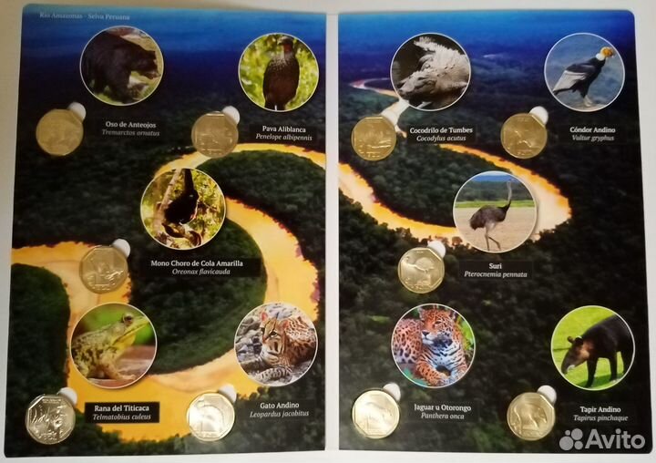 Перу 1 соль 2017-2020 Животные, Фауна, Птицы набор