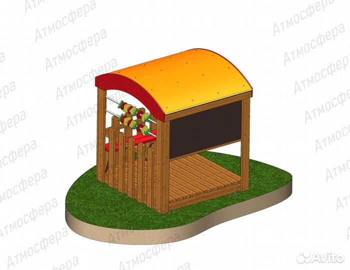 Дом для детской площадки со счетами