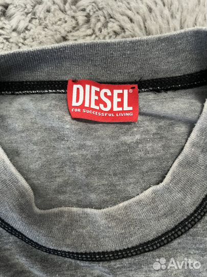 Лонгслив diesel белый