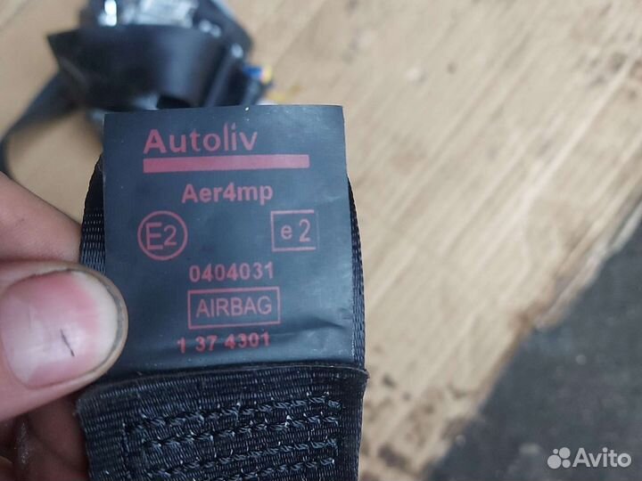 Ремень безопасности Пежо 207 передний правый