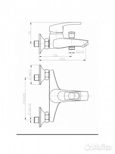 Смеситель WeltWasser WW MX Арт. isar 503 для ванны