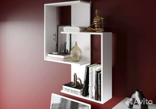 Полка навесная пнм-5 Дуб золотой/белый,94*75*19