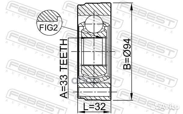 ШРУС 2311-GV 2311-GV Febest