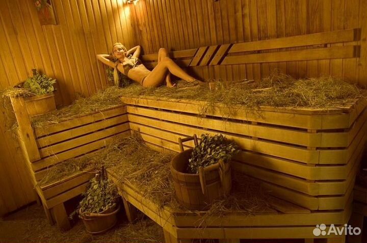 Зелёное сено для бани, травяной матрас