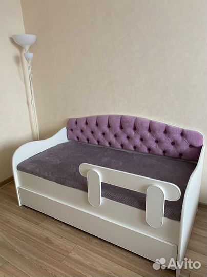 Детская кровать мягкая с ящиком