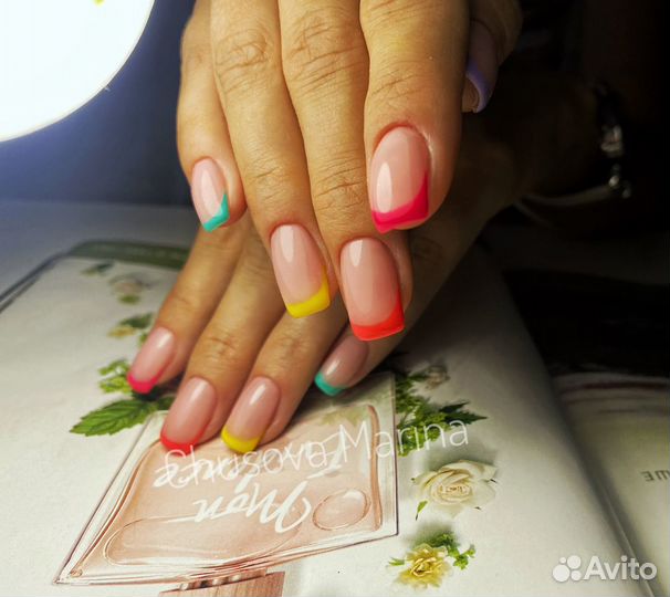 Маникюр, титановые ногти - наращивание