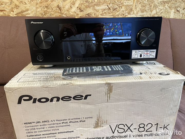 Ресивер pioneer vsx-821(новый,bluetooth,usb,hdmi)